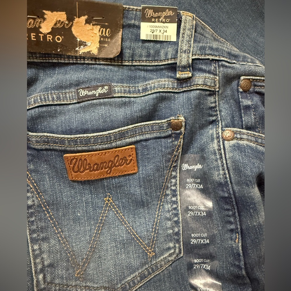 Wrangler Retro Mae Mid Rise Boot Cut Jeans 29 Size 7 x 34 NWT Women’s - Picture 5 of 10